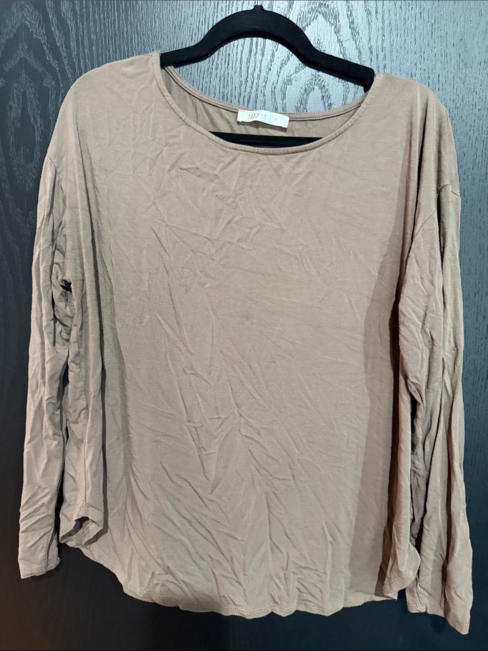 Relaxed Bamboo Sivana Sleeve Women's Top in Taupe